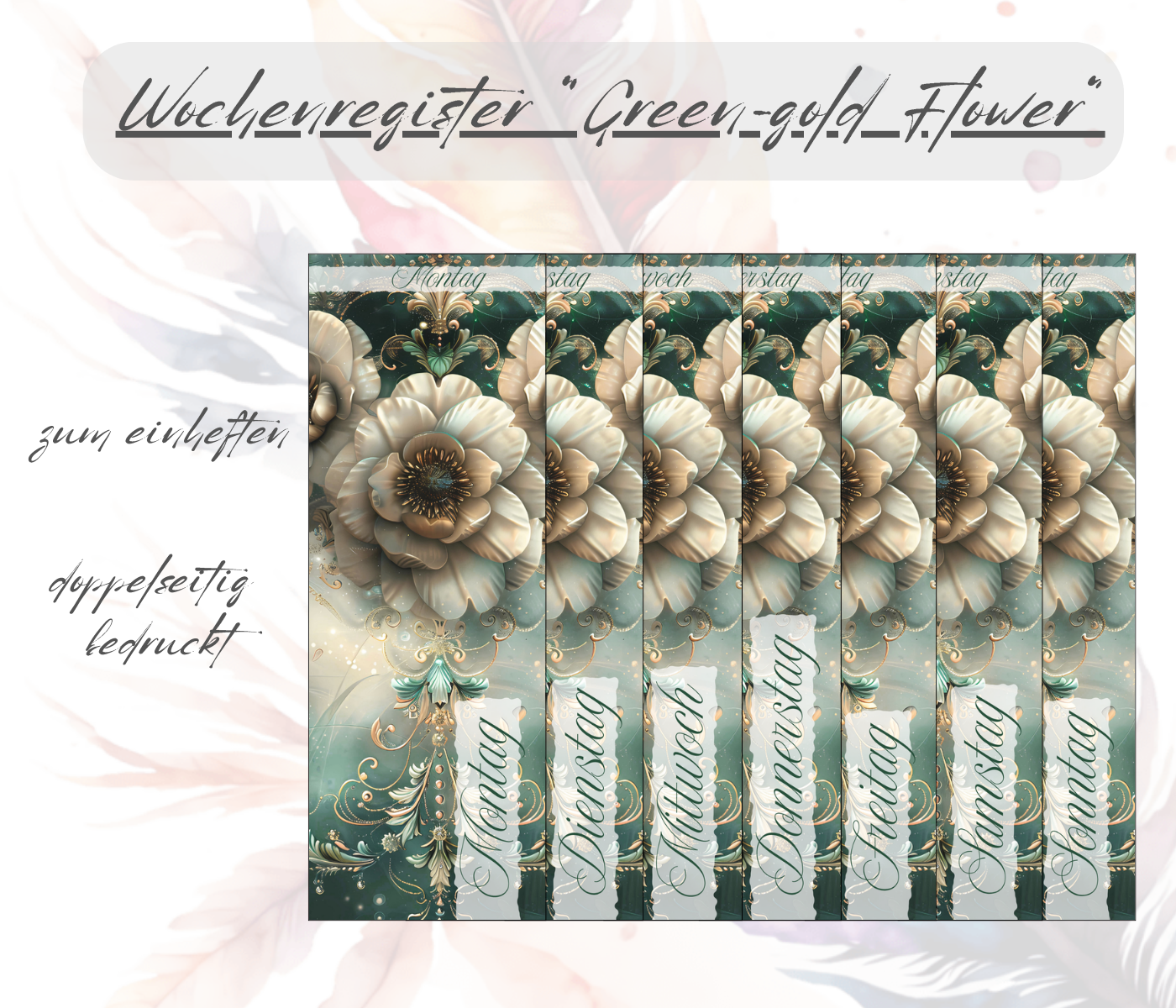 Wochenregister "Green-Gold Flower"