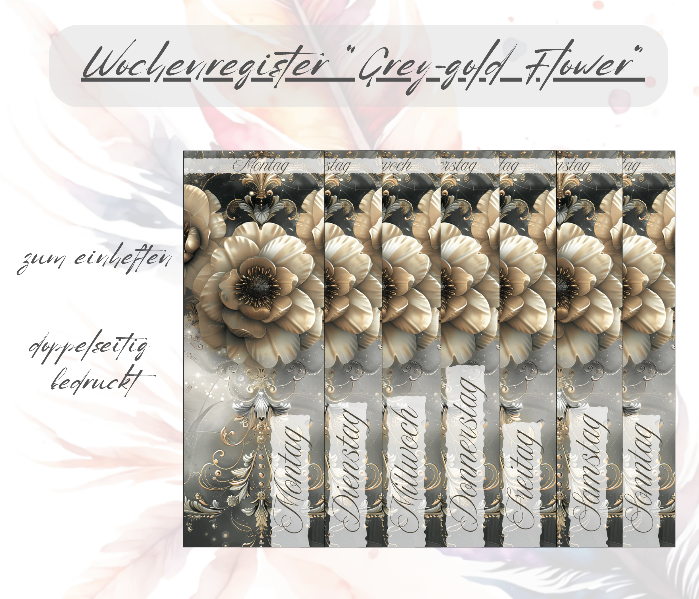 Wochenregister "Grey-Gold Flower"