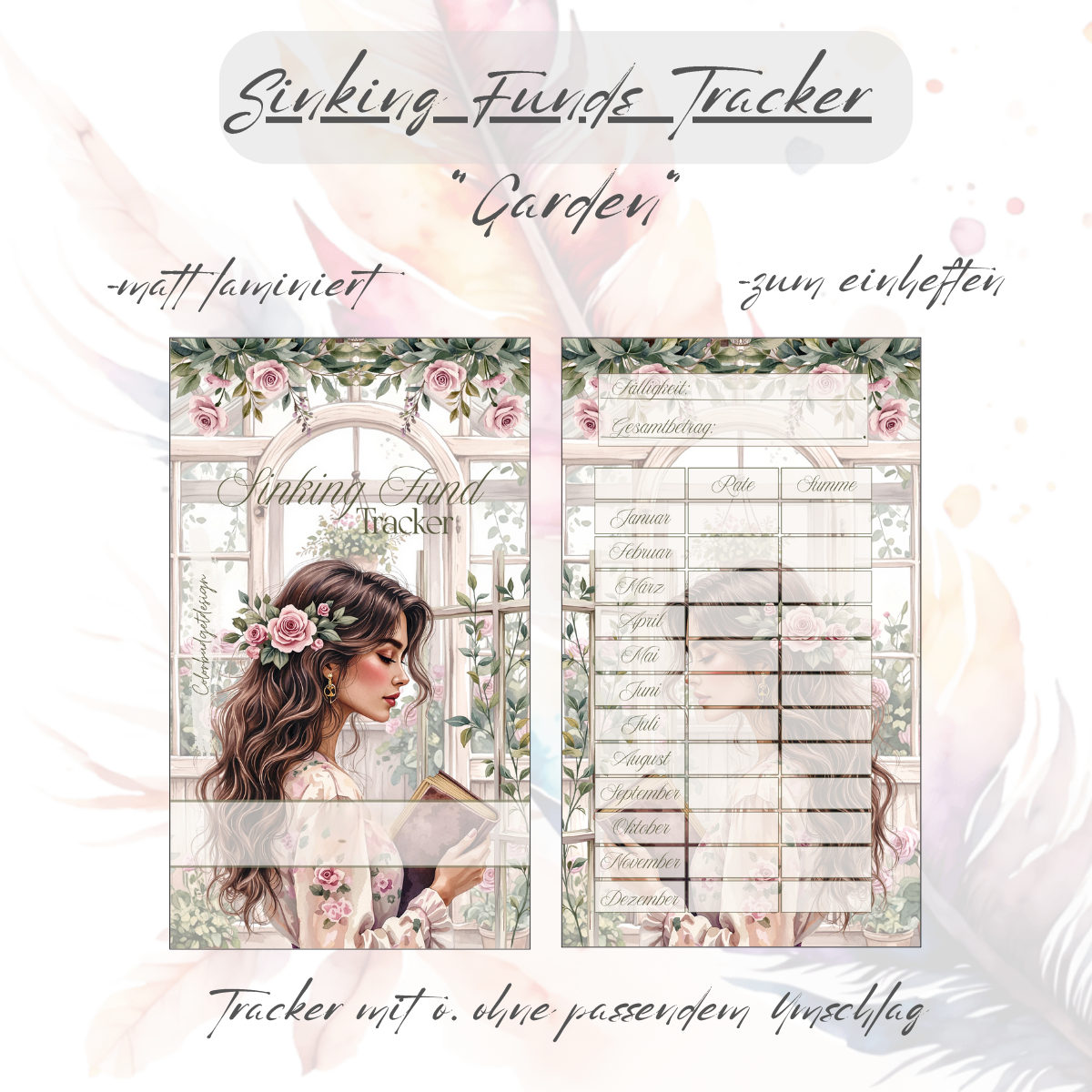 Sinking Funds Tracker + Umschlag "Garden"