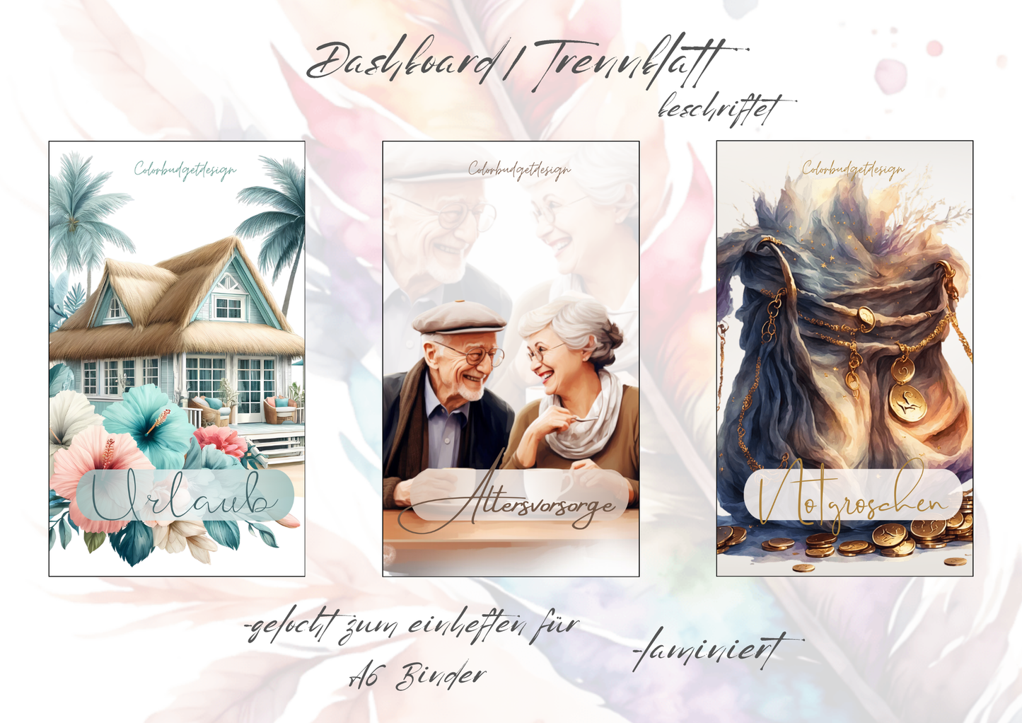 Deckblatt/Trennblatt beschriftet A6