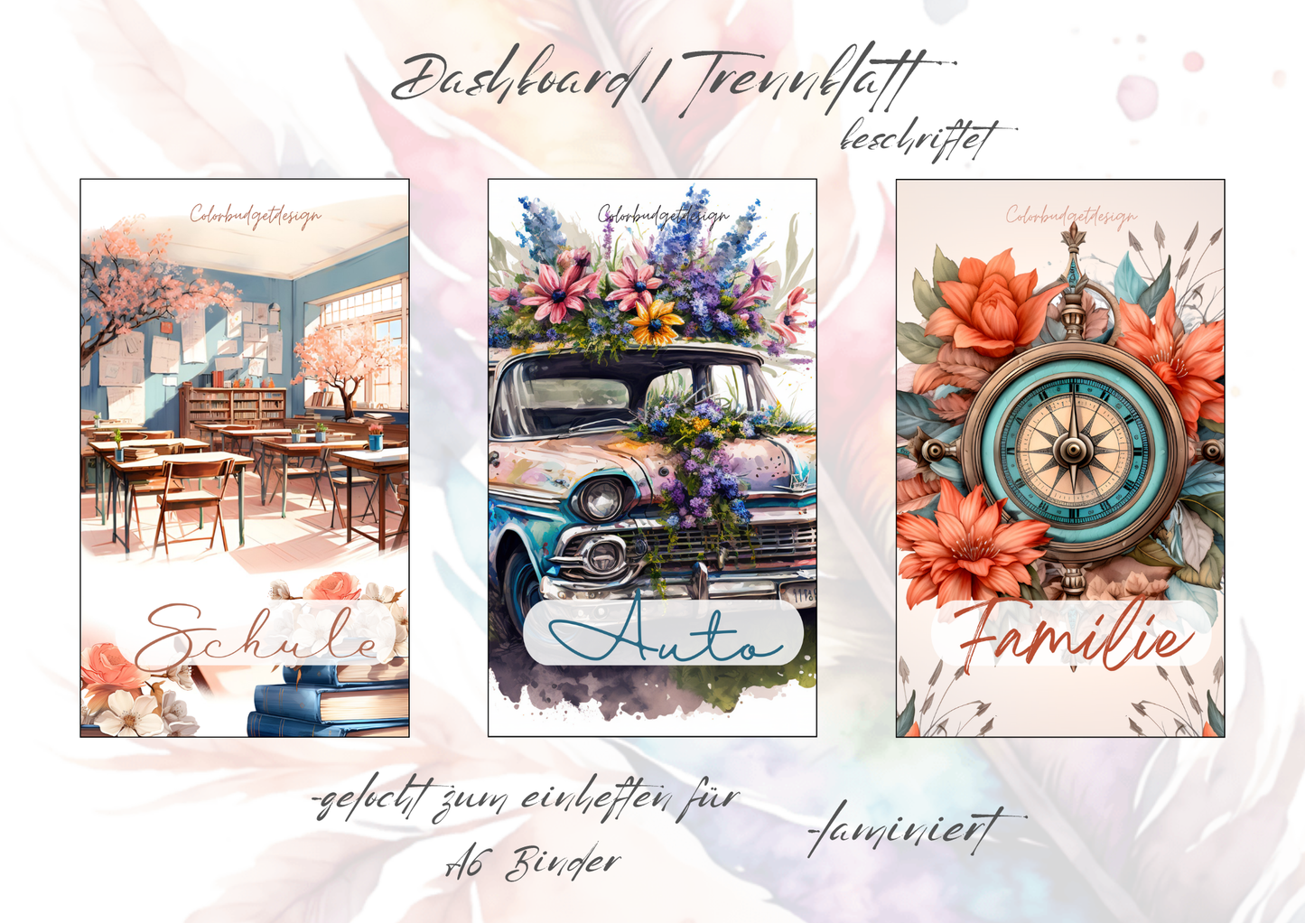 Deckblatt/Trennblatt beschriftet A6