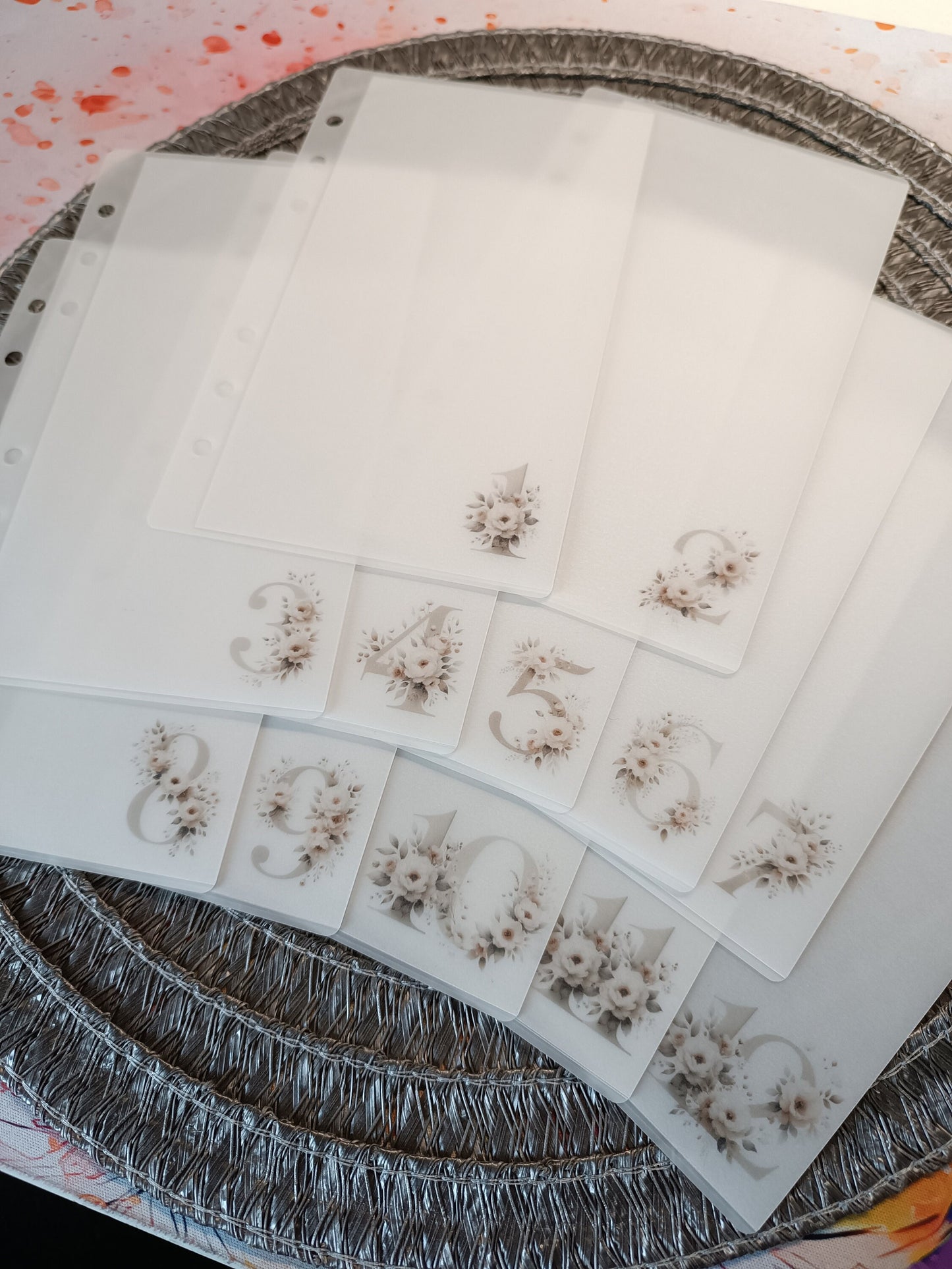 Zipperlose Umschläge mit Zahlen "Weiß"