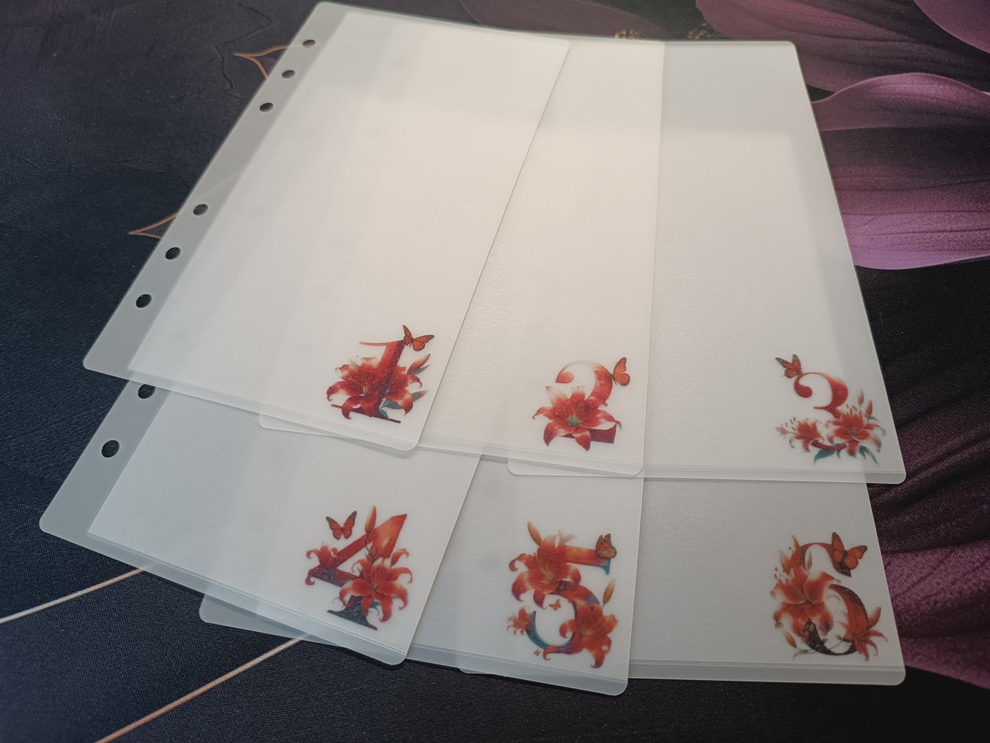 Zipperlose Umschläge mit Zahlen "Rot"