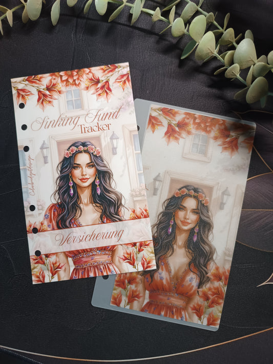 Sinking Funds Tracker + Umschlag "Red Flower"