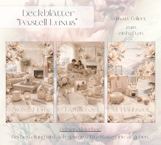 Deckblatt/Trennblatt "Pastell Luxus" personalisierbar