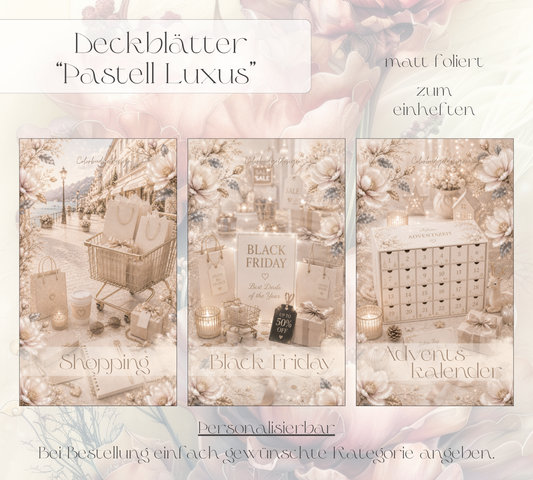 Deckblatt/Trennblatt "Pastell Luxus" personalisierbar