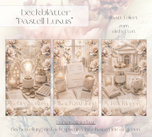 Deckblatt/Trennblatt "Pastell Luxus" personalisierbar