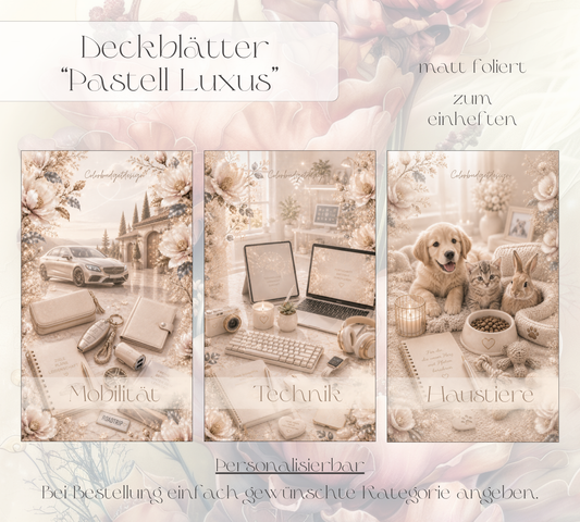 Deckblatt/Trennblatt "Pastell Luxus" personalisierbar