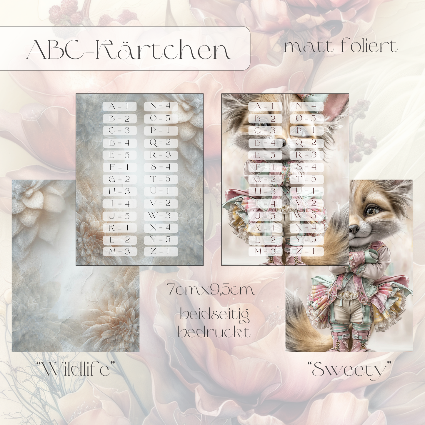 ABC Kärtchen in 2 Designs