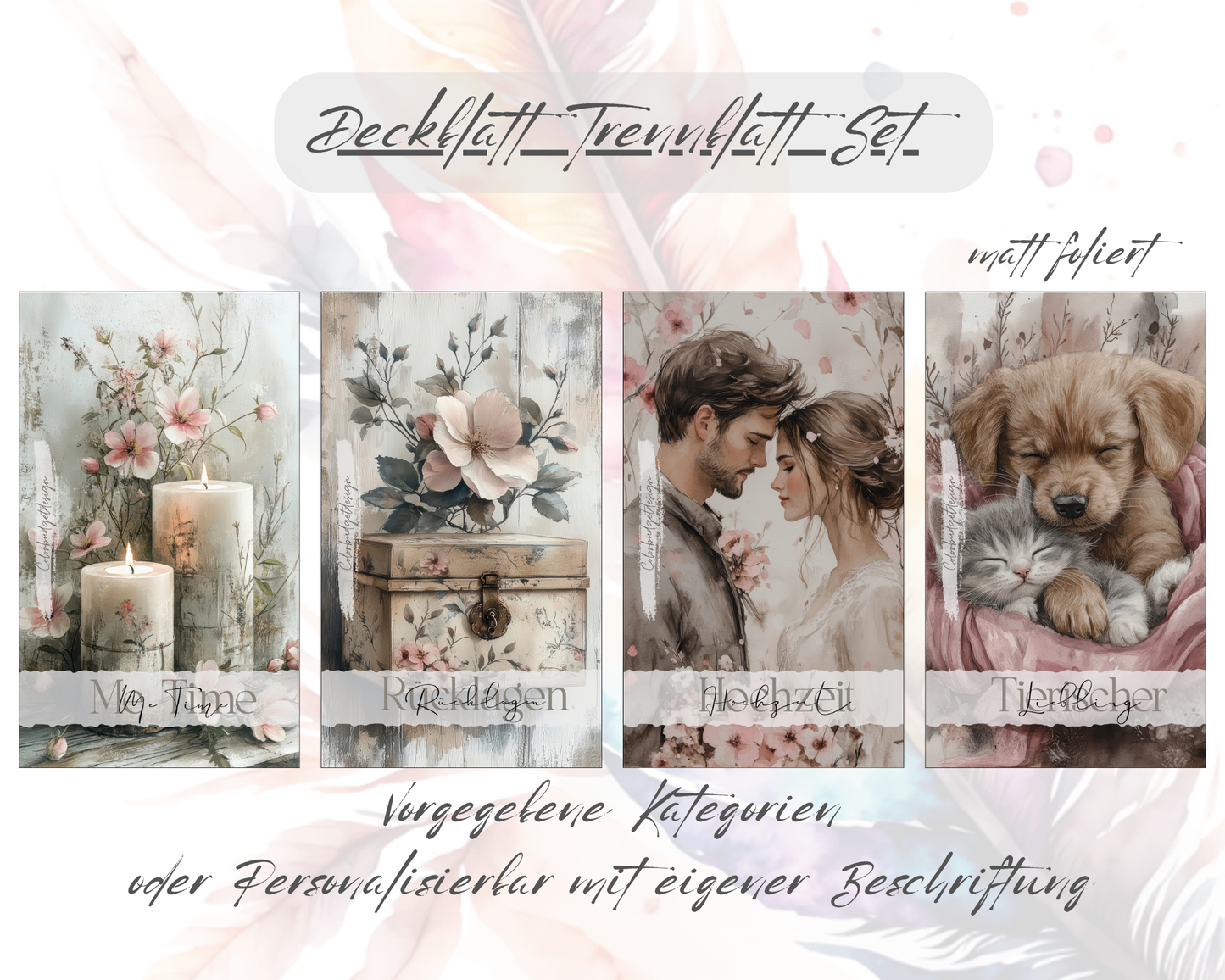 Deckblatt/Trennblatt als Set wählbar