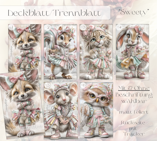 Deckblatt/Trennblatt "Sweety" personalisierbar