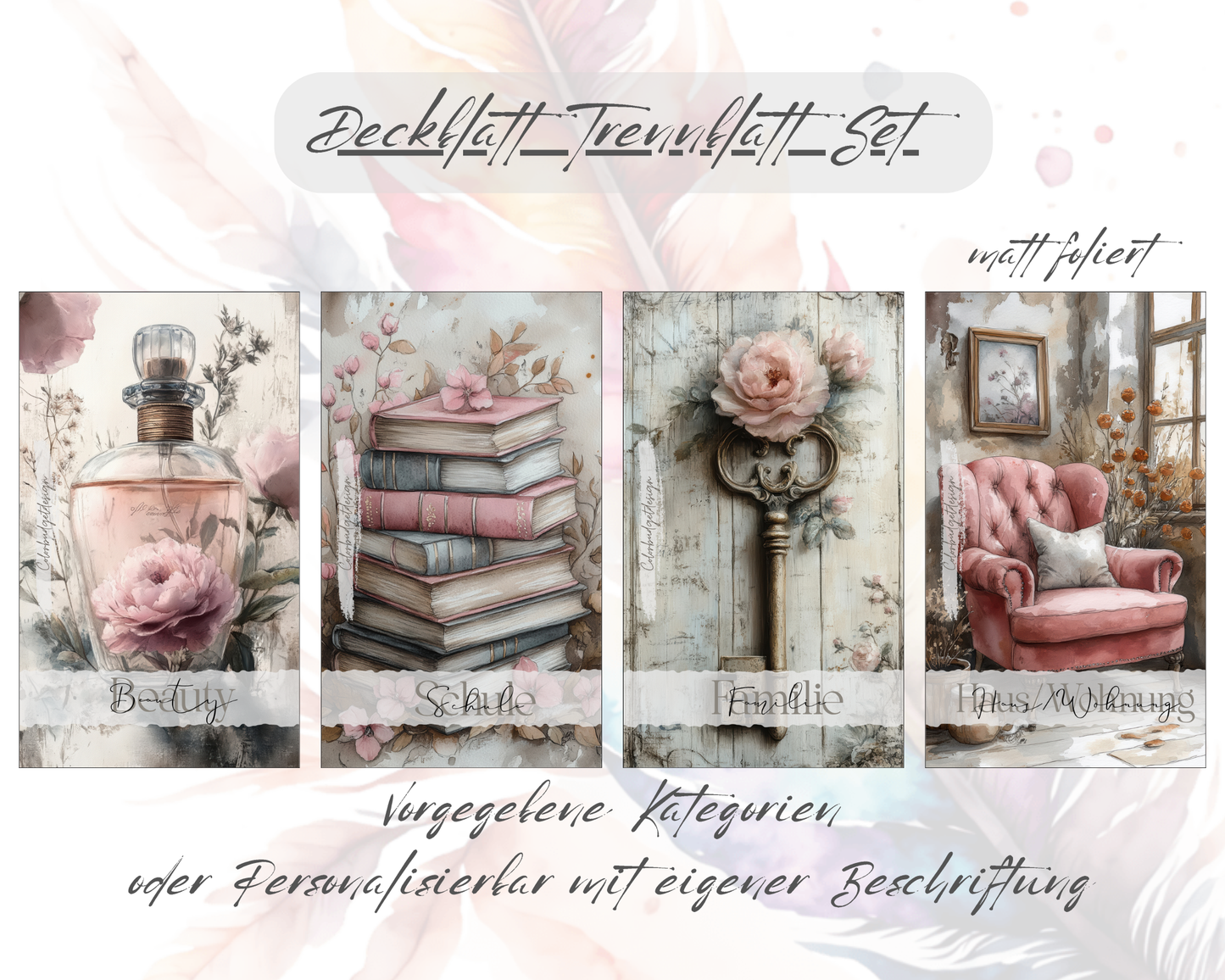 Deckblatt/Trennblatt als Set wählbar