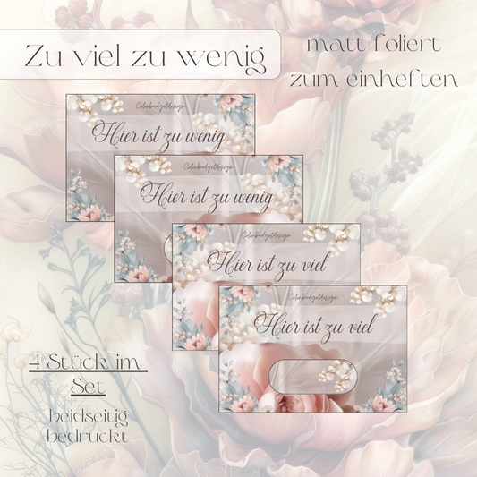 Zu viel - zu wenig Karten/Platzhalter Flower